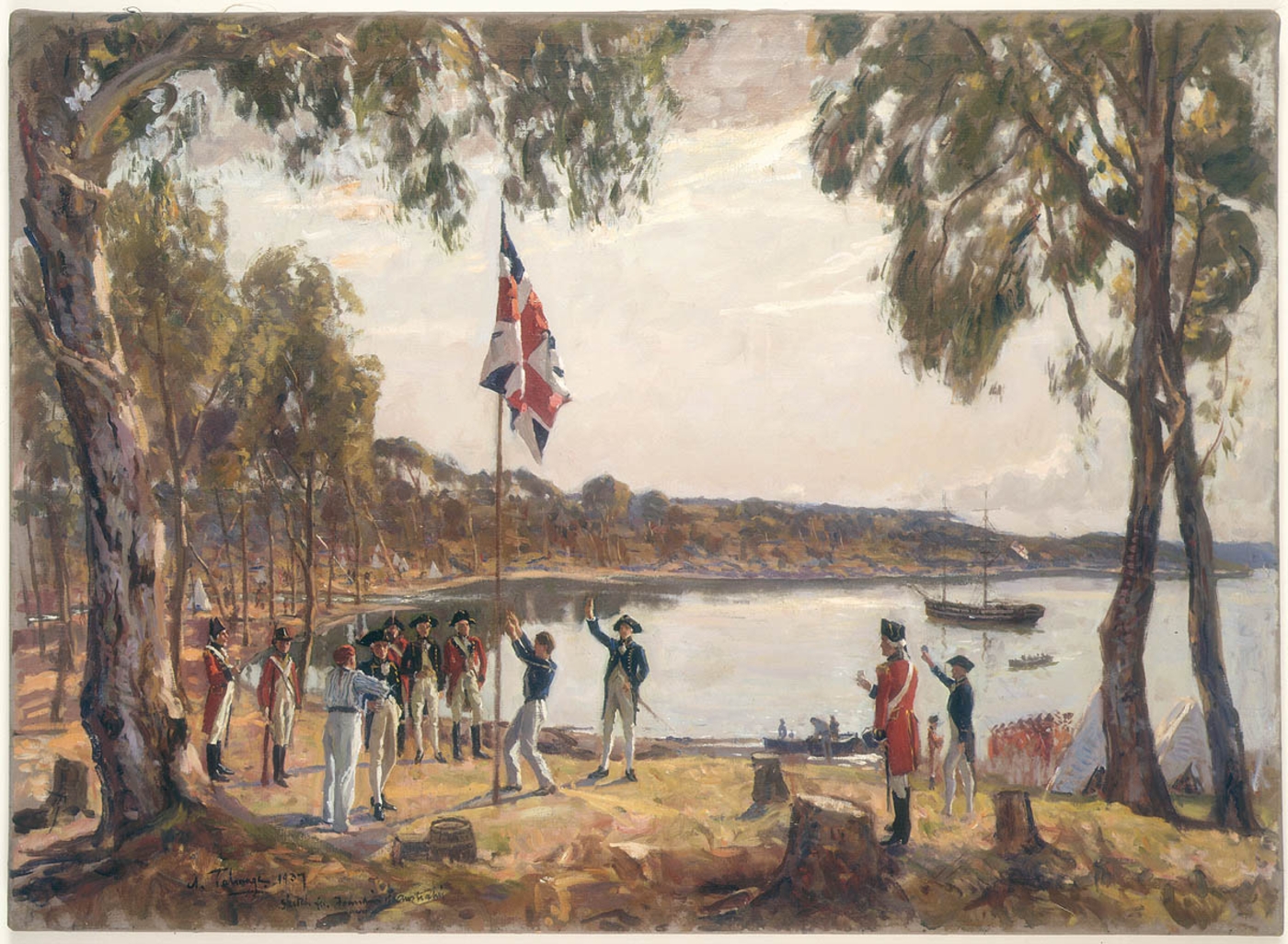 The Founding Of Australia By Capt Arthur Phillip Rn Sydney Cove Jan 26th 1788 State Library