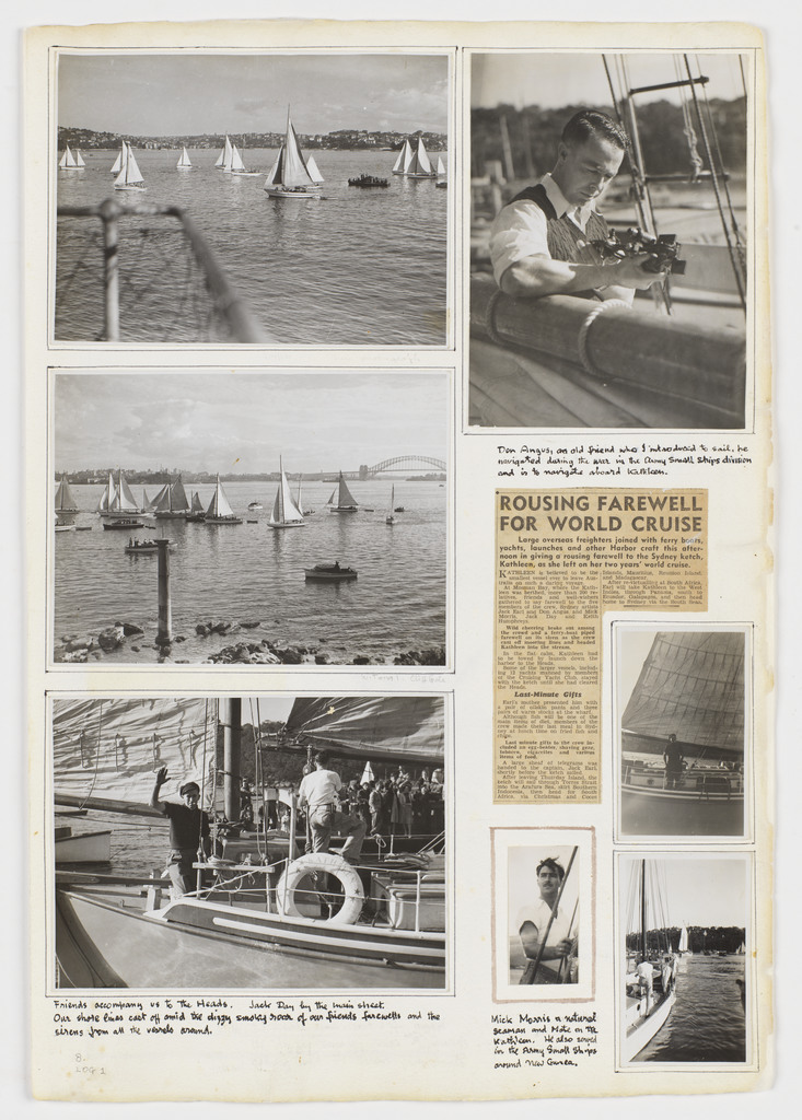 Rousing farewell for World Cruise: Voyage of the Kathleen Gillett, Sydney to Thursday Island: 1947: Volume One